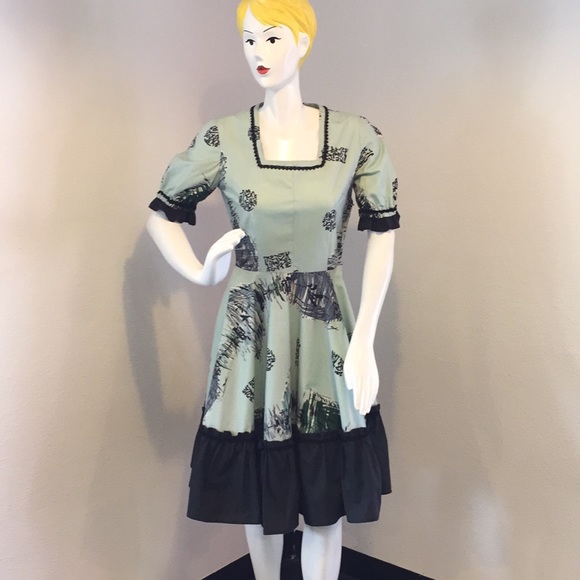 vintage light blue dress